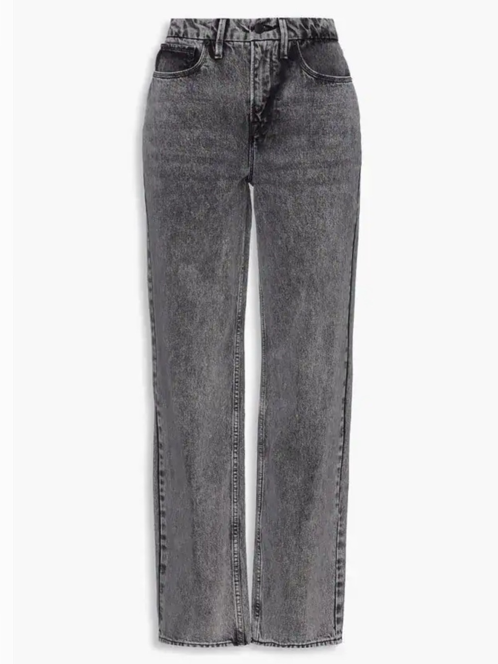 good american Good '90s Bleached High-Rise Straight-Leg Jeans